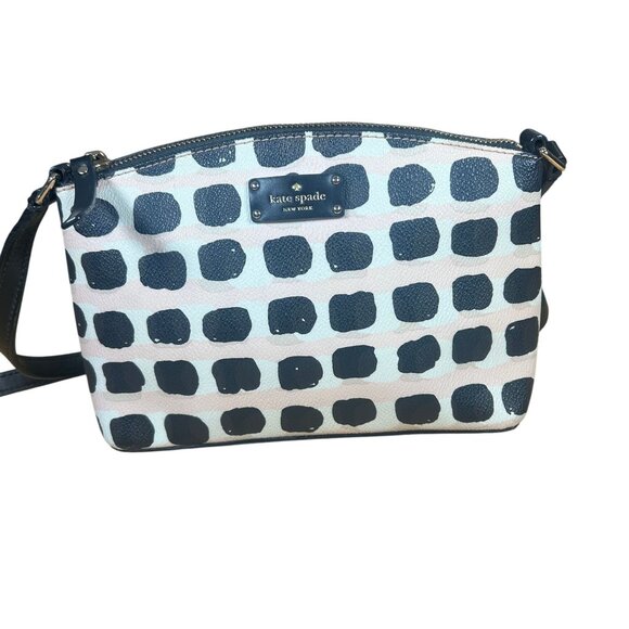Kate Spade New York Millie Grove Street Crossbody Bag in Black Pink & White - Picture 1 of 12